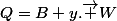Q=B+y.\overrightarrow {W}