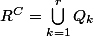 R^{C}=\bigcup_{k=1}^{r}{Q_{k}}