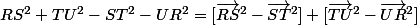 RS^2+TU^2-ST^2-UR^2=[\overrightarrow{RS}^2-\overrightarrow{ST}^2]+[\overrightarrow{TU}^2-\overrightarrow{UR}^2]