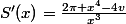 S'(x)=\frac{2\pi x^4-4v}{x^3}