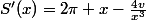 S'(x)=2\pi x-\frac{4v}{x^3}