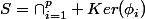 S=\cap_{i=1}^p Ker(\phi_i)