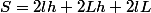 S=2lh+2Lh+2lL