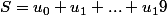 S=u_0+u_1+...+u_19