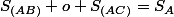 S_{(AB)} o S_{(AC)}=S_{A}