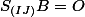 S_{(IJ)}B=O