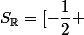 S_{\R}=[-\dfrac{1}{2} ; \sqrt{\dfrac{1}{5}}[