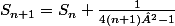 S_{n+1}=S_n+\frac{1}{4(n+1)²-1}
