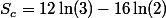 S_c=12\ln(3)-16\ln(2)