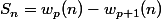 S_n=w_p(n)-w_{p+1}(n)