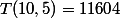 T(10,5)=11604
