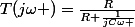 T(j\omega )=\frac{R}{R+\frac{1}{jC\omega }}