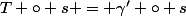 T \circ s = \gamma' \circ s