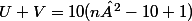 U+V=10(n²-10+1)