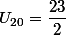 U_{20}=\dfrac{23}{2}
