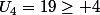 U_{4}=19\geq 4