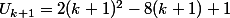 U_{k+1}=2(k+1)^2-8(k+1)+1