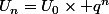 U_{n}=U_{0}\times q^{n}