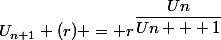 U_{n+1} (r) = r^\dfrac{Un}{Un + 1}