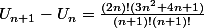 U_{n+1}-U_{n}=\frac{(2n)!(3n^{2}+4n+1)}{(n+1)!(n+1)!}