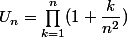 U_n=\prod_{k=1}^n(1+\dfrac{k}{n^2})