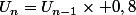 U_n=U_{n-1}\times 0,8