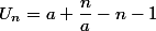 U_n=a+\dfrac{n}{a}-n-1