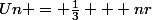 Un = \frac{1}{3} + nr