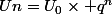 Un=U_{0}\times q^{n}