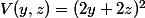 V(y,z)=(2y+2z)^2