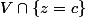 V\cap\{z=c\}