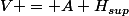 &nbsp;&nbsp;V = A H_{sup}&nbsp;&nbsp; +&nbsp;&nbsp;\frac{1}{3} A&nbsp;&nbsp;H_{inf}&nbsp;&nbsp; 