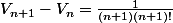 V_{n+1}-V_n=\frac{1}{(n+1)(n+1)!}