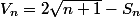 V_n=2\sqrt{n+1}-S_n