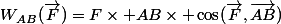 W_{AB}(\vec{F})=F\times AB\times \cos(\vec{F},\vec{AB})