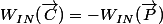 W_{IN}(\vec{C})=-W_{IN}(\vec{P})
