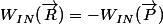 W_{IN}(\vec{R})=-W_{IN}(\vec{P})