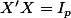 X'X=I_p