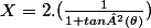 X=2.(\frac{1}{1+tan²(\theta)})
