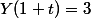 Y(1+t)=3