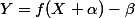 Y=f(X+\alpha)-\beta
