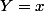 Y=x