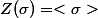 Z(\sigma)=<\sigma>