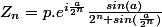 Z_n=p.e^{i\frac{a}{2^n}}\frac{sin(a)}{2^n sin(\frac{a}{2^n})}