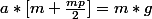 a*[m+\frac{mp}{2}]=m*g
