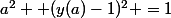 a^2 +(y(a)-1)^2 =1