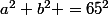 a^2+b^2 =65^2