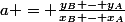 a = \frac{y_B - y_A}{x_B - x_A}