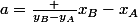 a=\frac {y_B-y_A}{x_B-x_A}