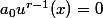 a_0u^{r-1}(x)=0